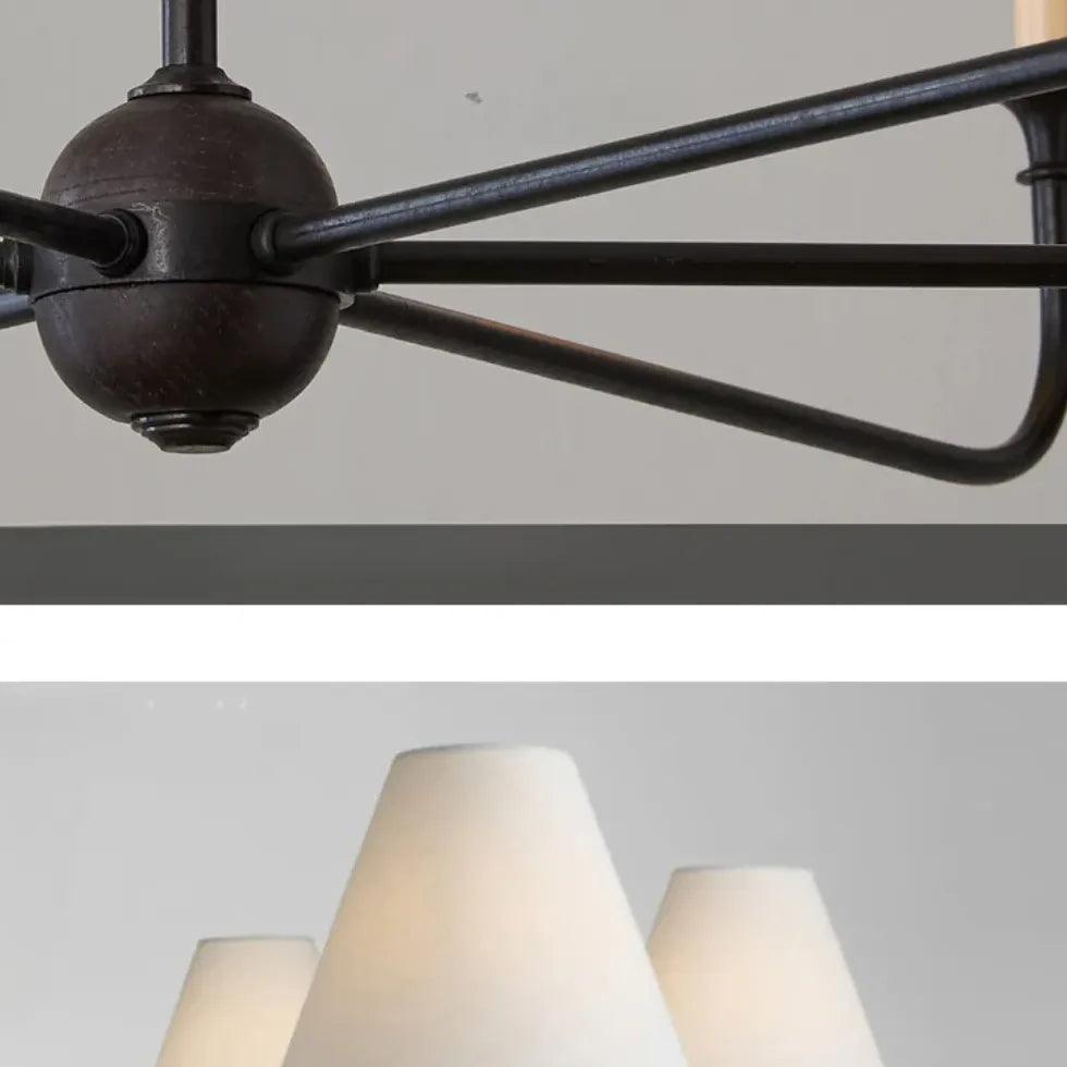 Candelabre în stil industrial, cu abajur textil și mai multe brațe | livraina