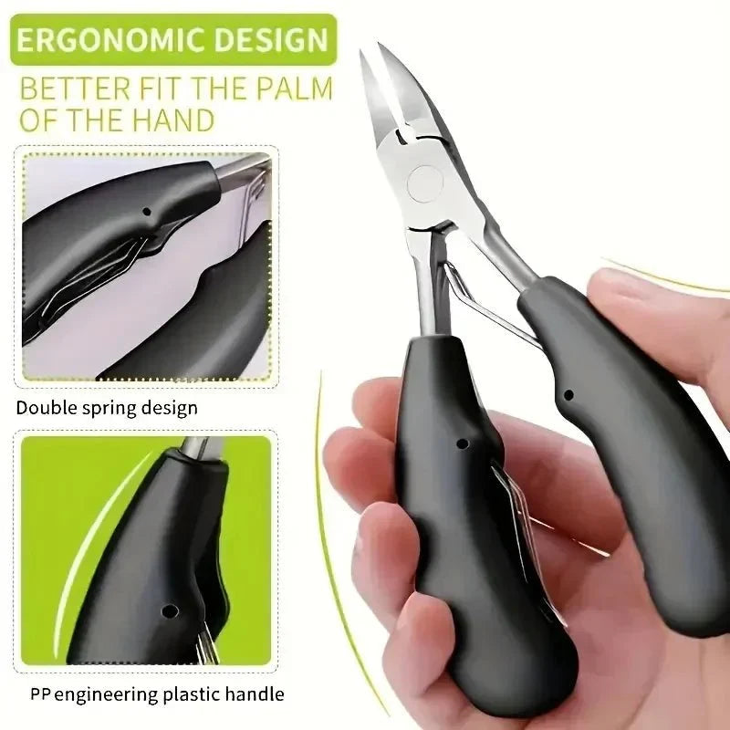 GripNail Pro -varpaankynsisakset — ergonominen muotoilu paksuille kynsille