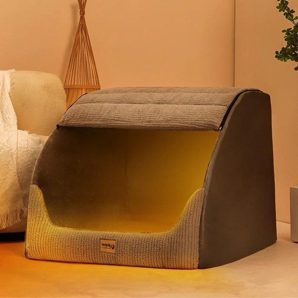 Cuccia chiusa per cani CozyNest — Calda villa per animali domestici di taglia media e grande