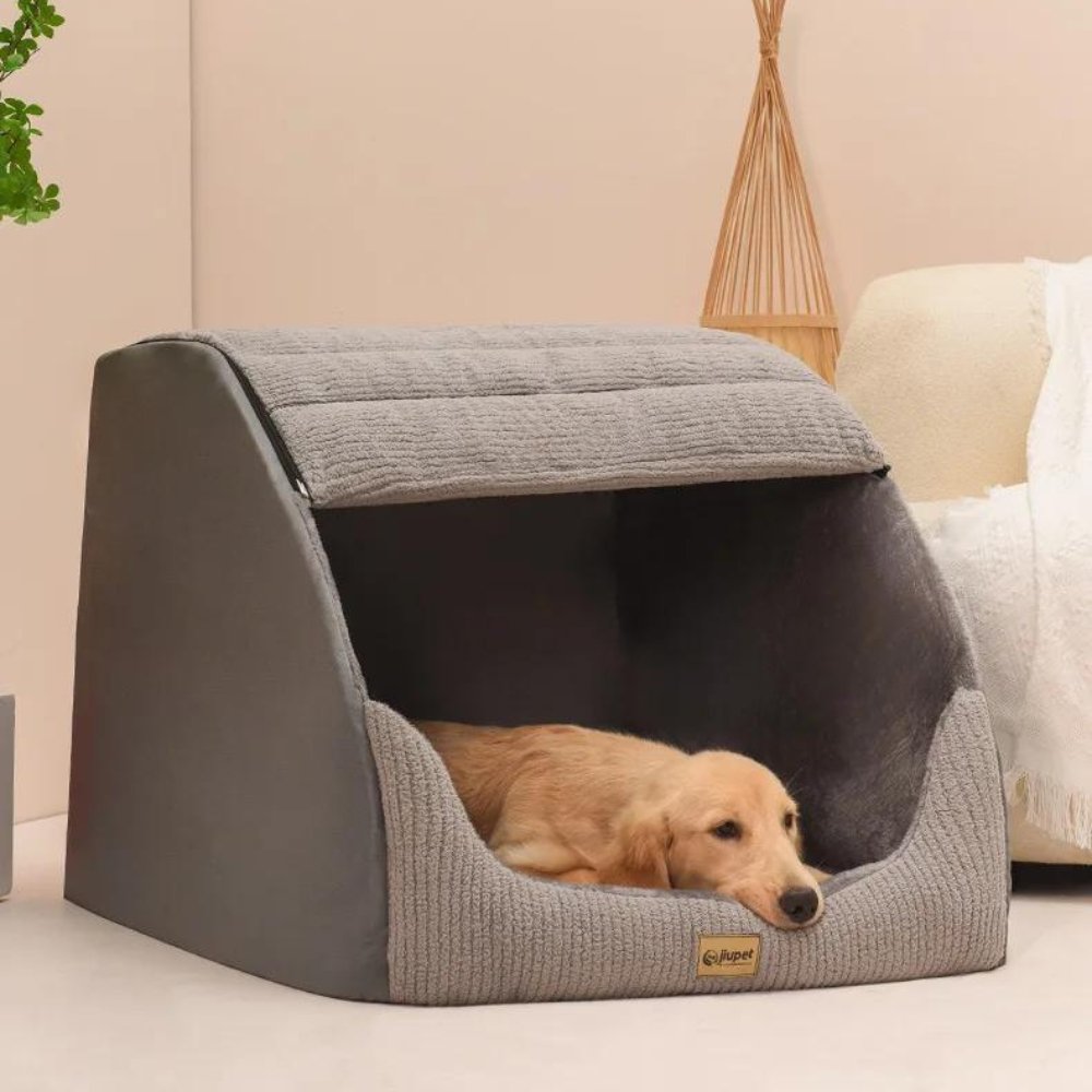 Cuccia chiusa per cani CozyNest — Calda villa per animali domestici di taglia media e grande
