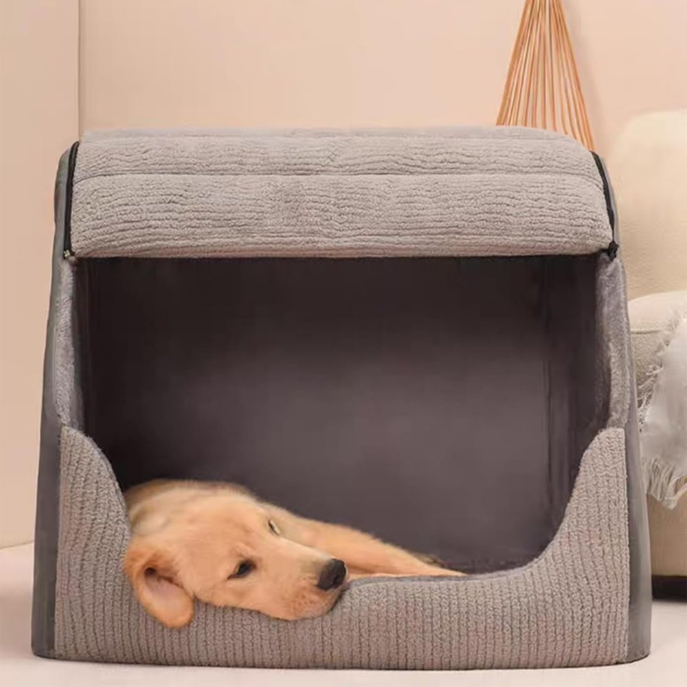 Cuccia chiusa per cani CozyNest — Calda villa per animali domestici di taglia media e grande