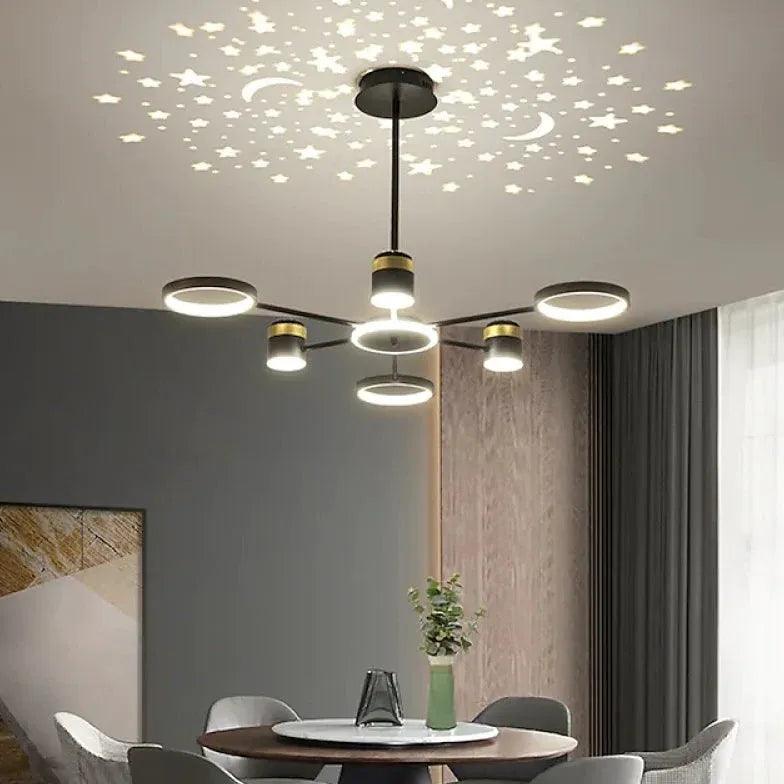 Moderní závěsné svítidlo s LED efektem hvězdné oblohy | livraina