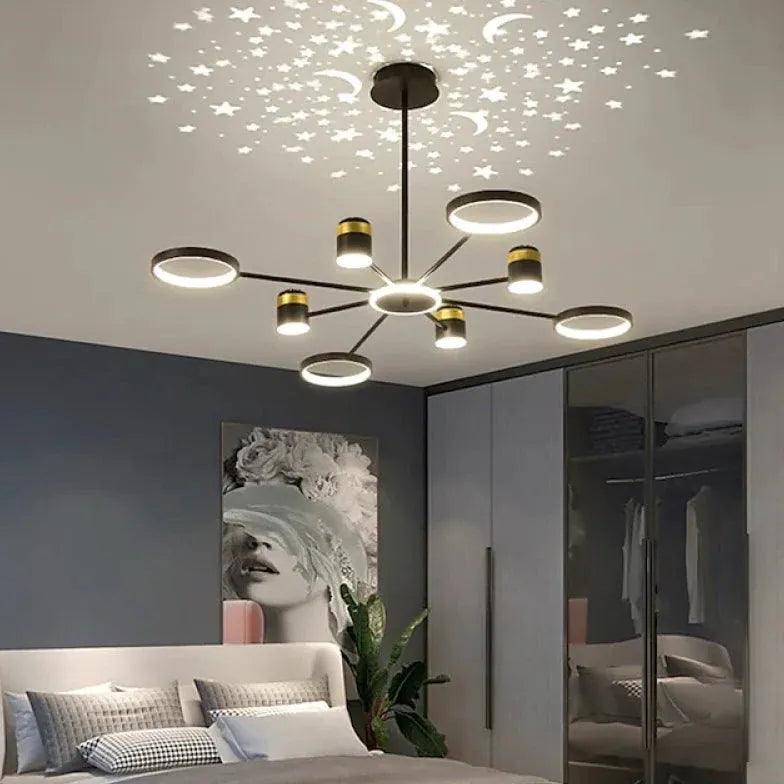 Moderní závěsné svítidlo s LED efektem hvězdné oblohy | livraina