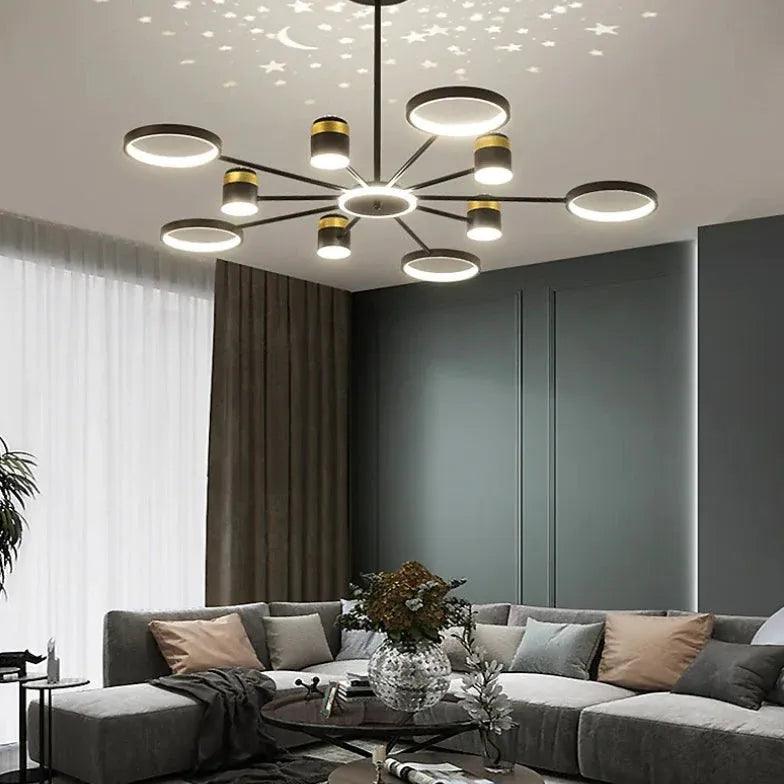 Moderní závěsné svítidlo s LED efektem hvězdné oblohy | livraina