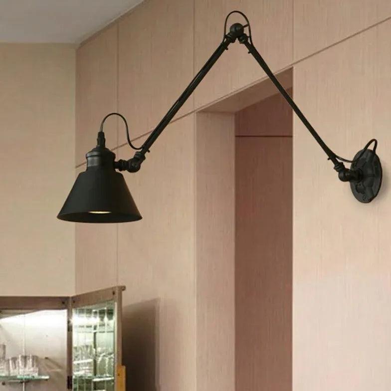 Justerbar vintagevägglampa i industriell stil med LED och järn | livraina