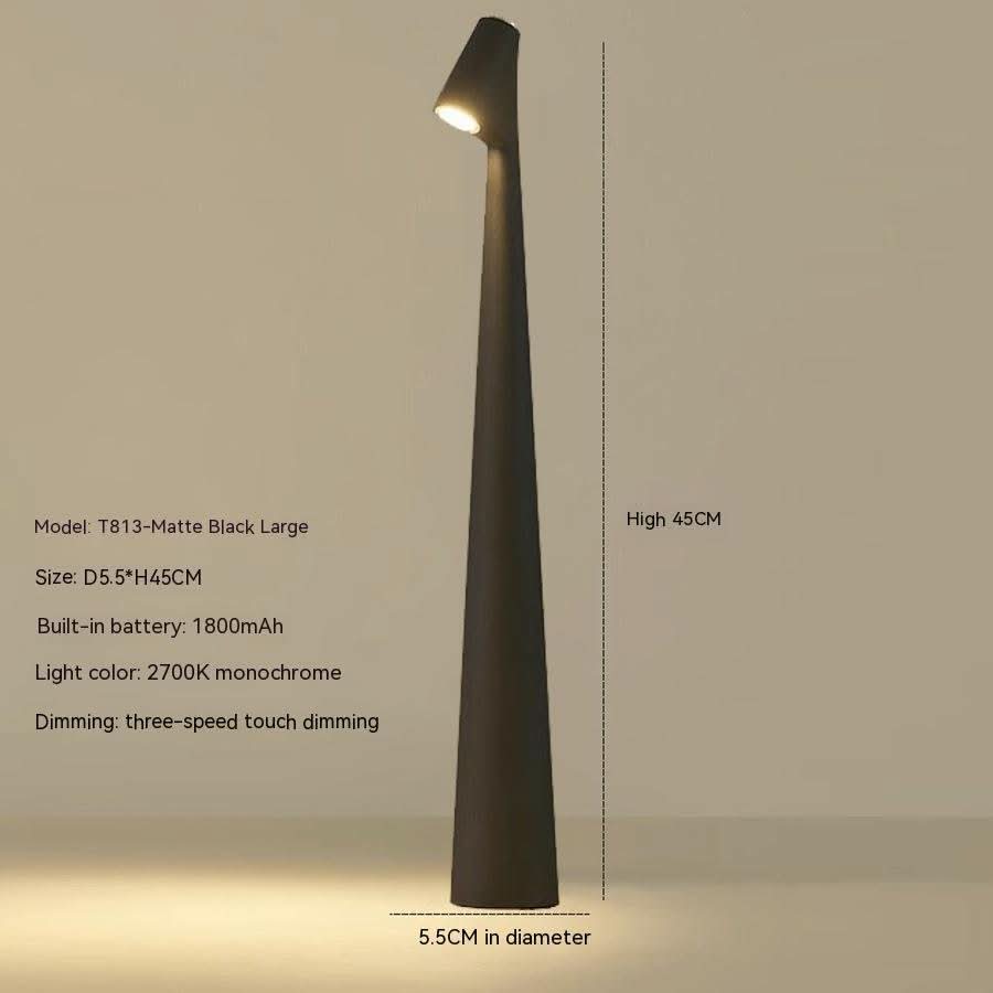 LumaNova oppladbar bordlampe - moderne stil, batteri med lang levetid
