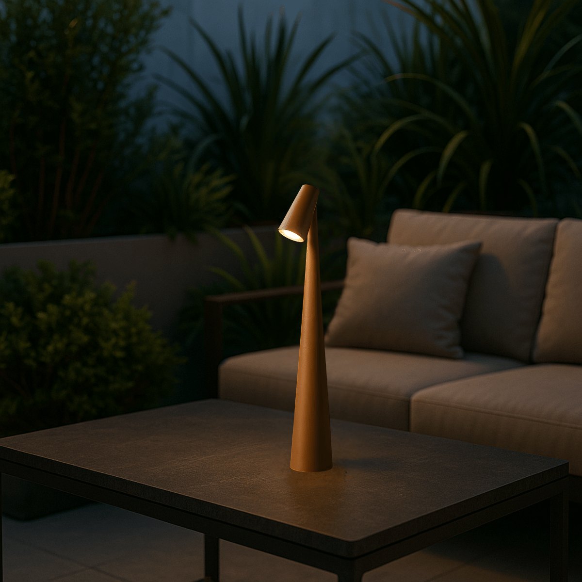LumaNova oppladbar bordlampe - moderne stil, batteri med lang levetid