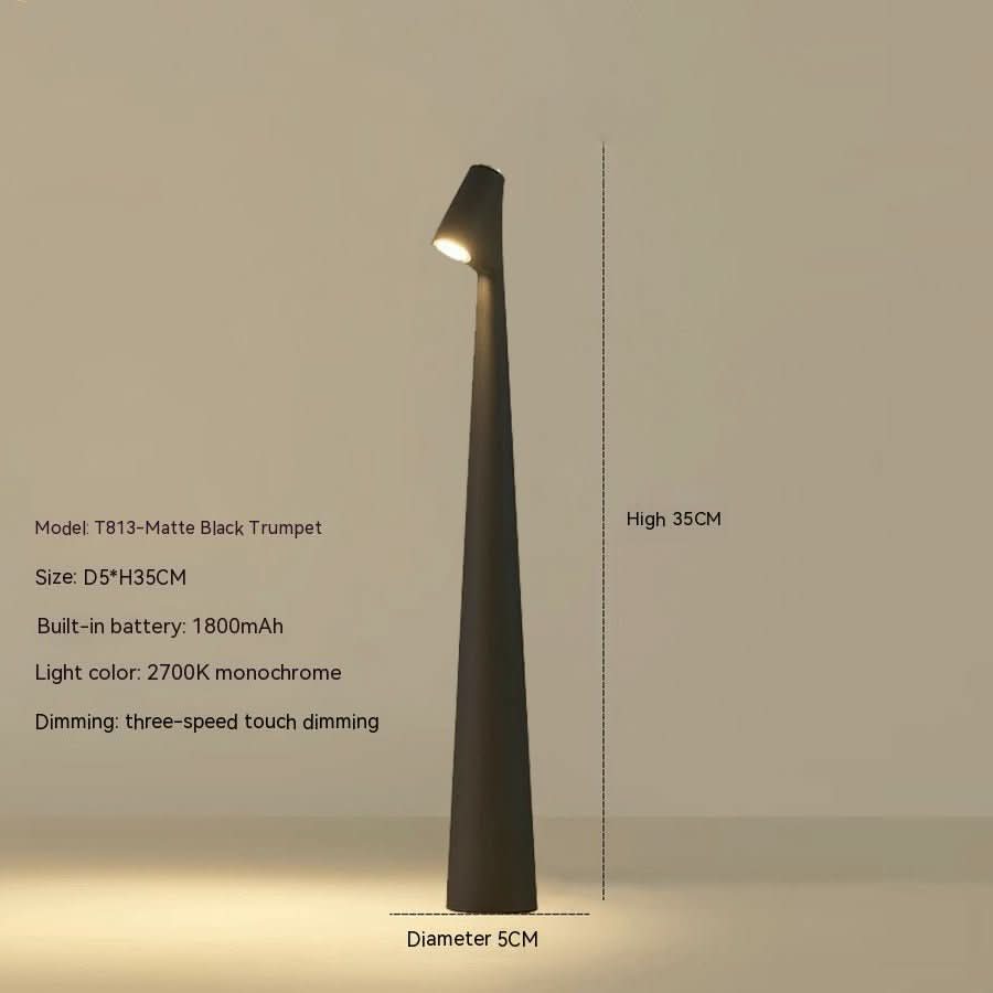 LumaNova oppladbar bordlampe - moderne stil, batteri med lang levetid