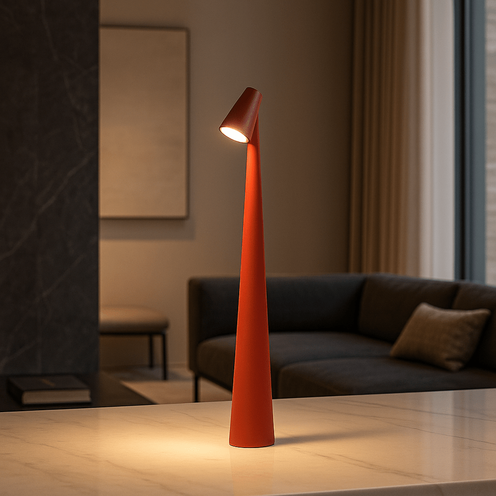 LumaNova oppladbar bordlampe - moderne stil, batteri med lang levetid