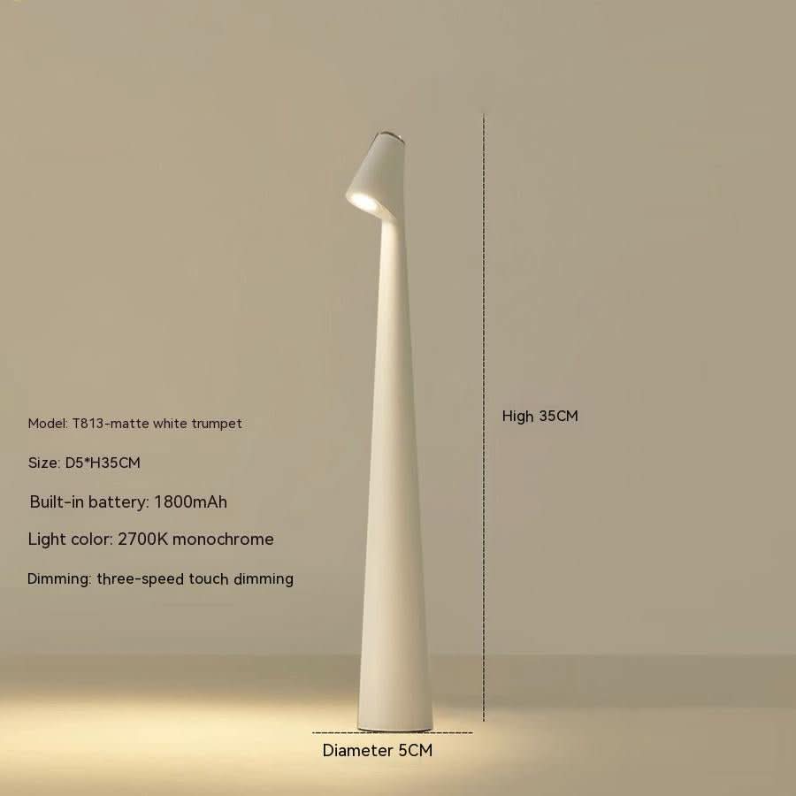 LumaNova oppladbar bordlampe - moderne stil, batteri med lang levetid