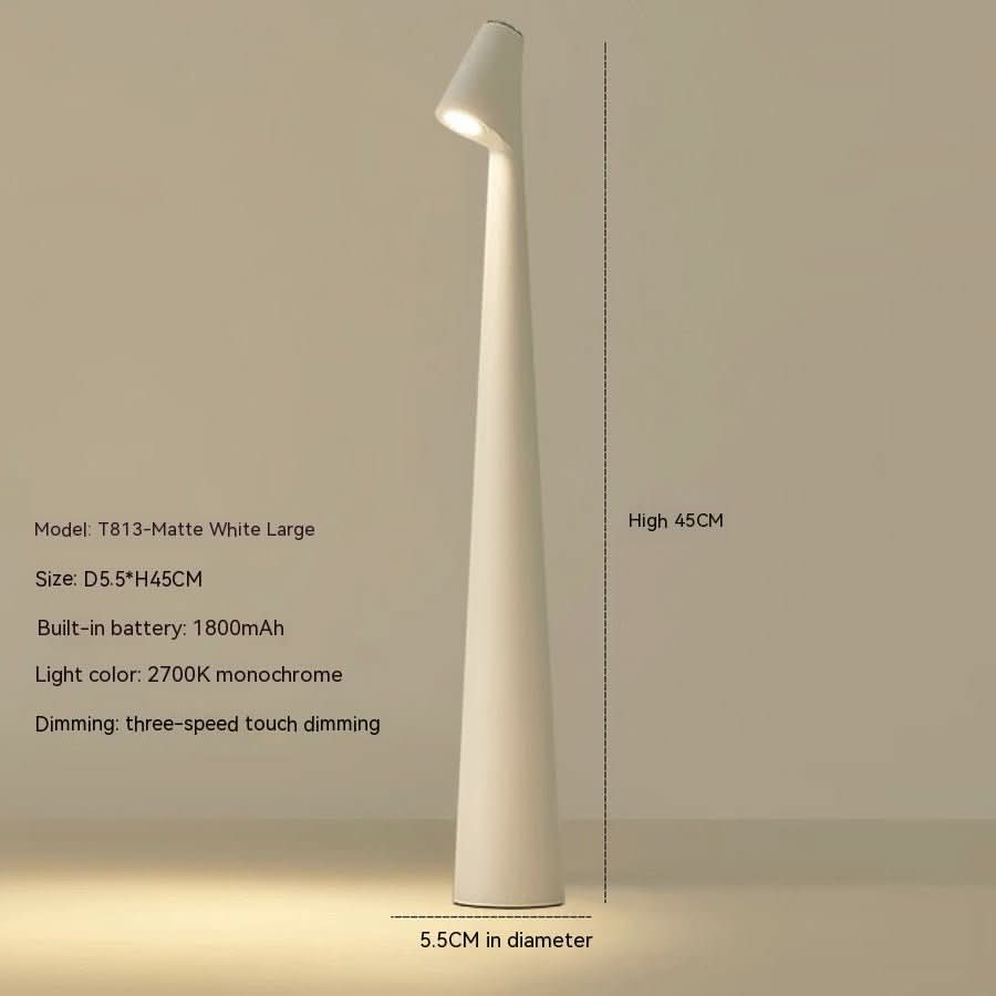 LumaNova oppladbar bordlampe - moderne stil, batteri med lang levetid