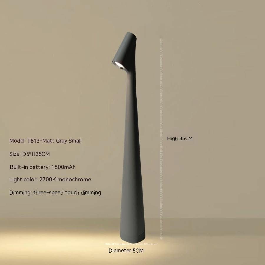 LumaNova oppladbar bordlampe - moderne stil, batteri med lang levetid