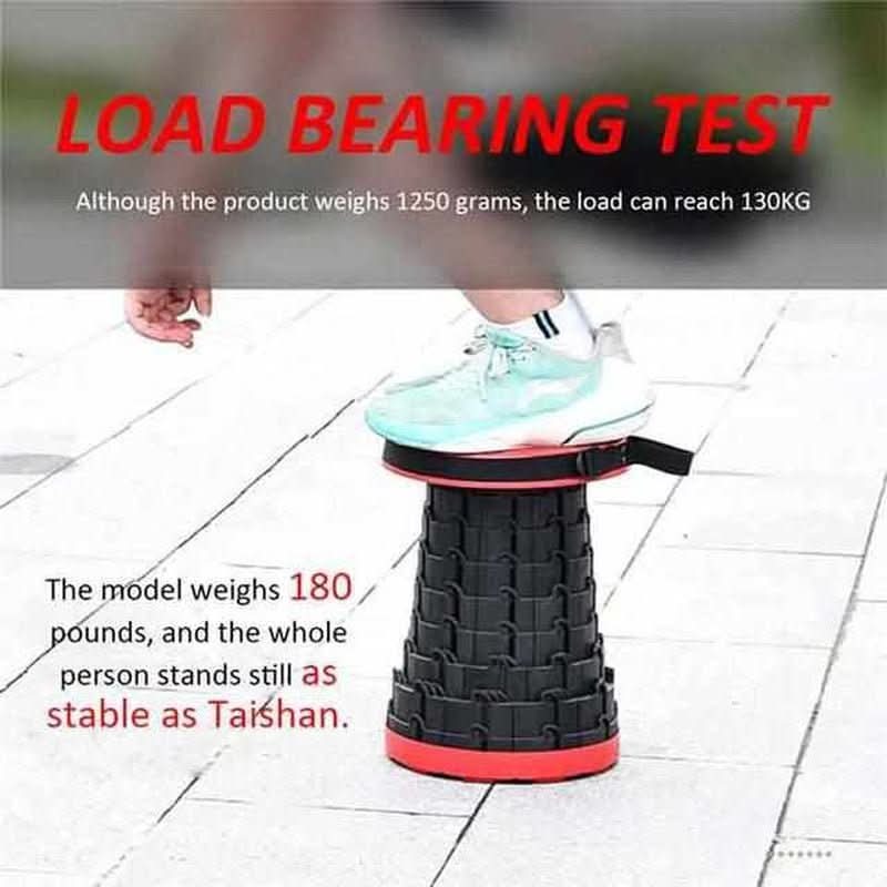 TrailFlex Telescopic Folding Stool — 12 Adjustable Height Positions