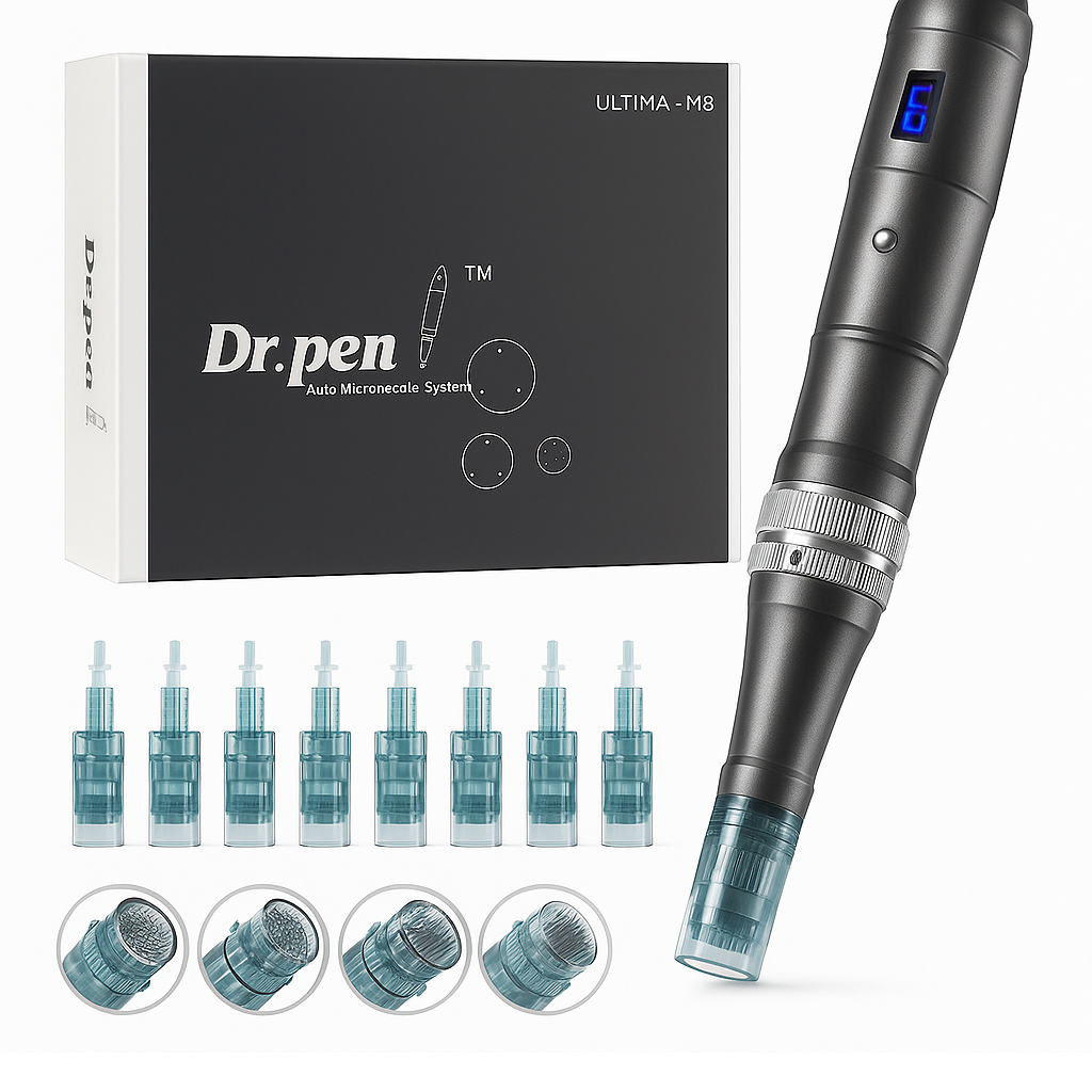 Dermapen ApexDerm Pro Ultima M8, ricaricabile tramite USB, 5 cartucce 32Pin