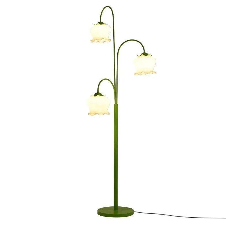 Gulvlampe med liljeblomst i landlig stil til stuen | livraina