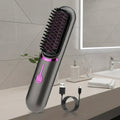 NovaGlide Styler — Spazzola lisciante per capelli senza fili, controllo dell’effetto crespo e alimentazione a batteria