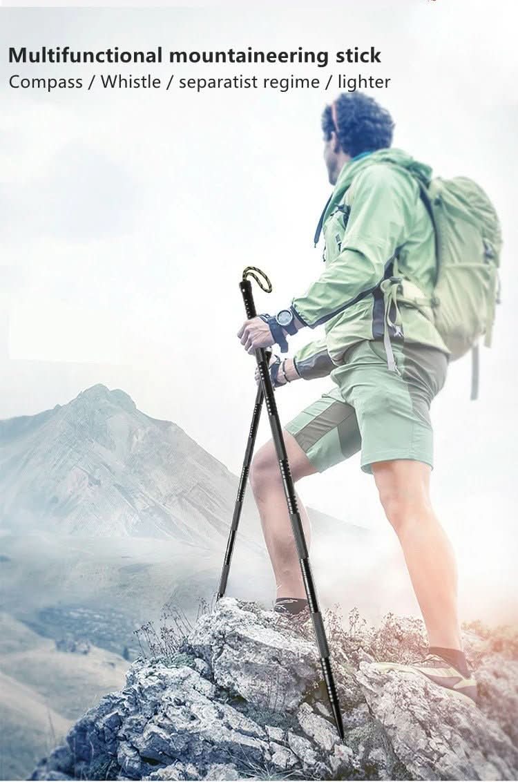 SummitPulse vielseitiger taktischer Trekkingstock – faltbar und tragbar
