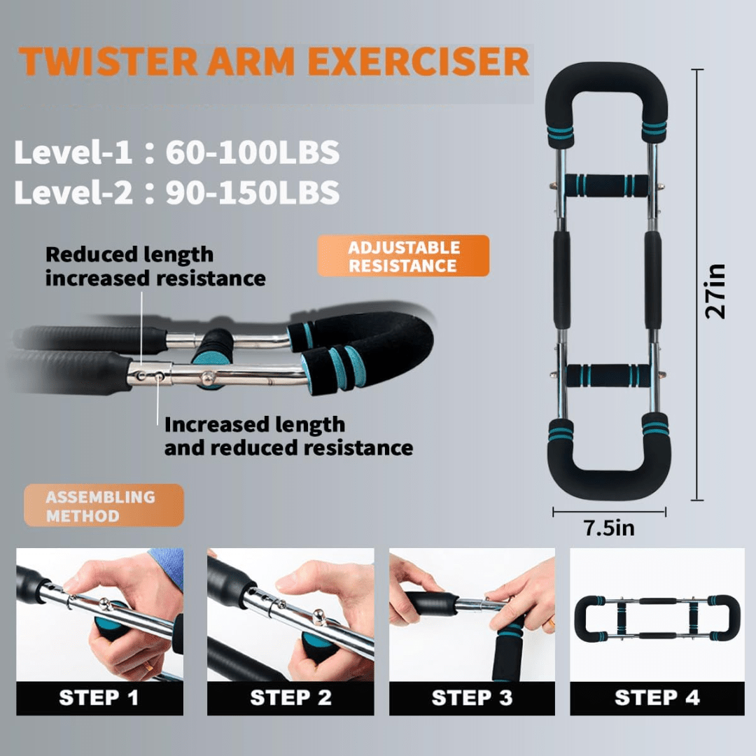 NovaFlex verstellbarer Power-Twister - Für Brust, Trizeps und Unterarme