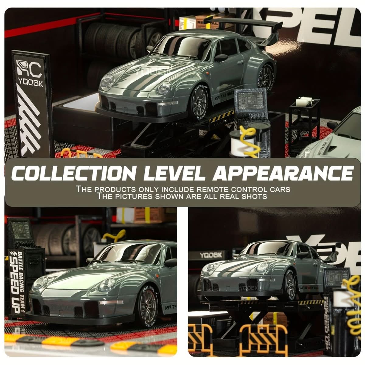 AeroPulse 1:24-skala RC-driftbil — 4WD-hjul med LED-lys