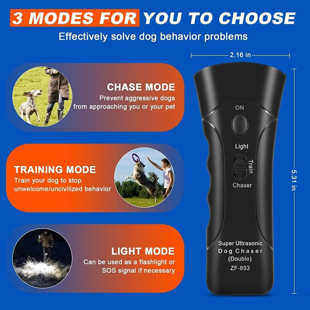 AeroGuard ultrasoon blafafschrikmiddel voor honden - training met één knop