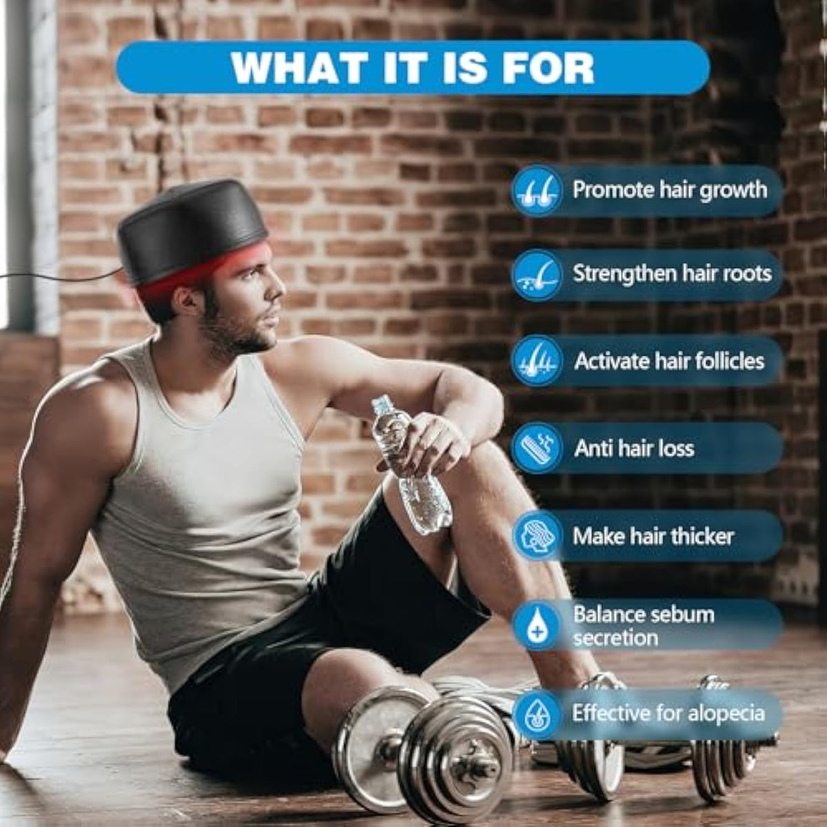 כובע לייזר מקצועי להצמחת שיער מחדש, מהדורת Pro 1.0 — LLLT באורך גל כפול