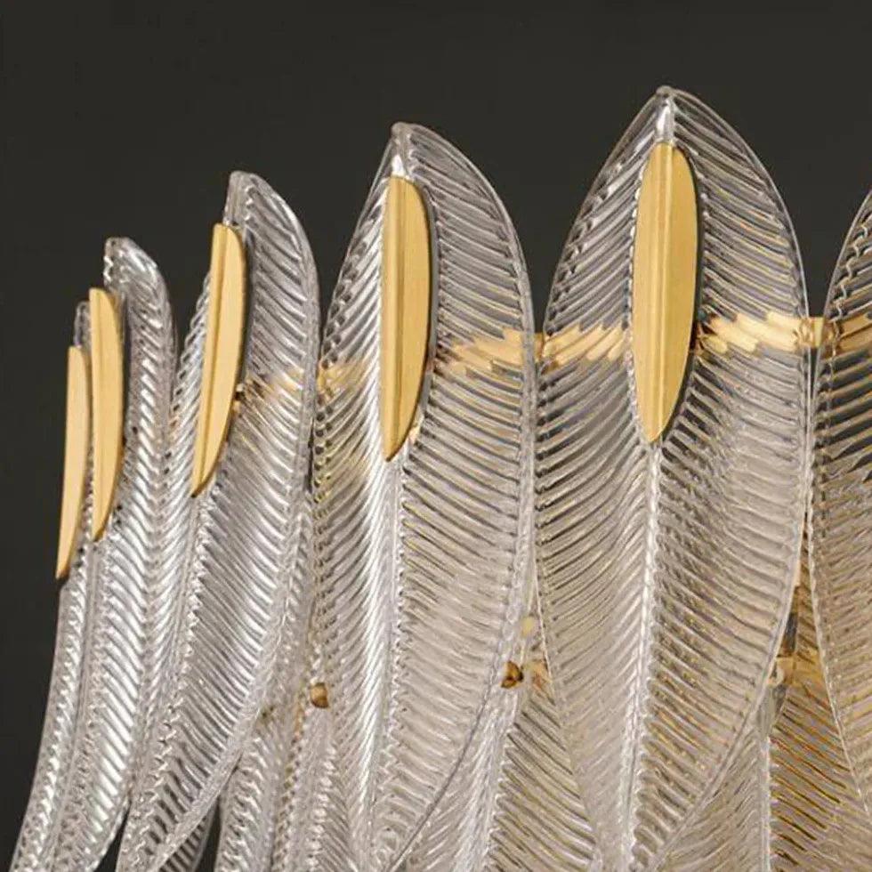 Moderne hanglampen met luxueuze glazen bloemblaadjes | livraina