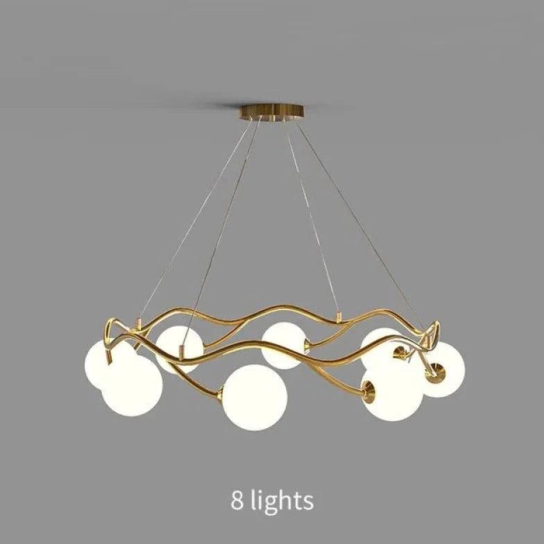 Moderne glasslysekroner med ringdesign | livraina