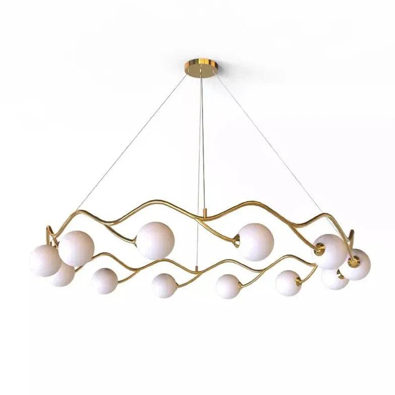 Moderne glasslysekroner med ringdesign | livraina