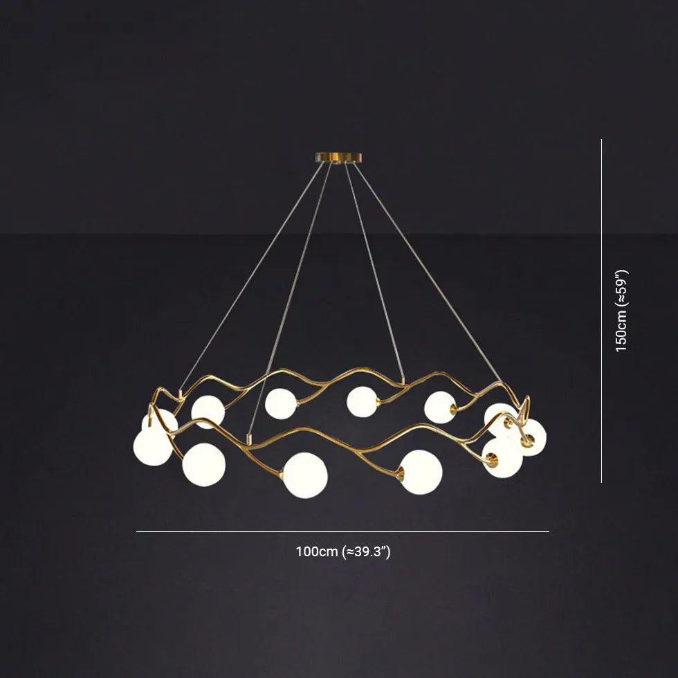 Moderne glasslysekroner med ringdesign | livraina