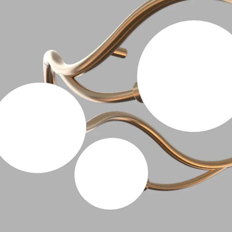 Moderne glasslysekroner med ringdesign | livraina