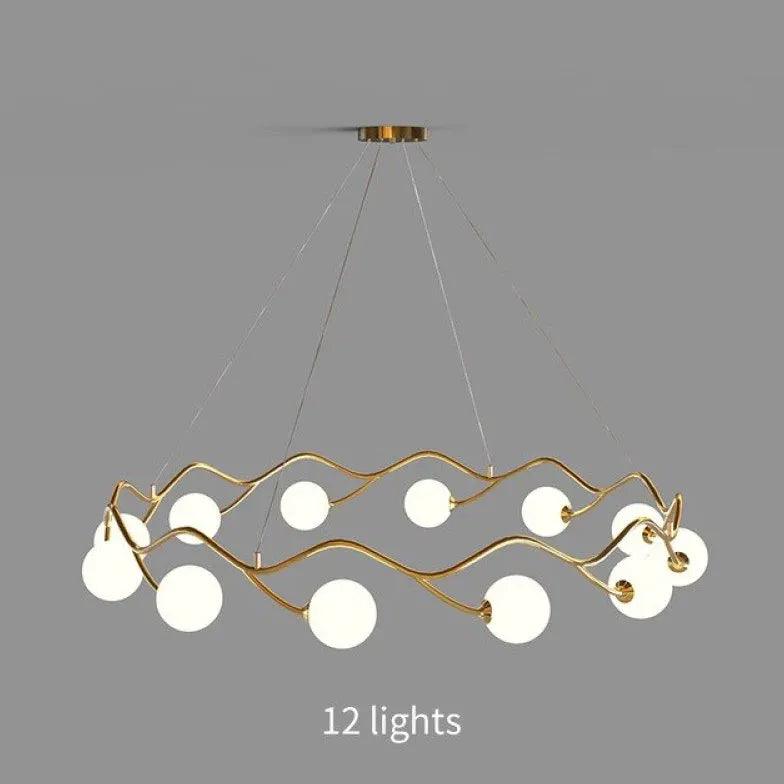 Moderne glasslysekroner med ringdesign | livraina
