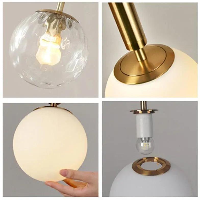 Pendellampor i glas med nordisk globdesign | livraina