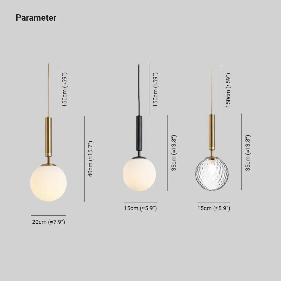 Pendellampor i glas med nordisk globdesign | livraina