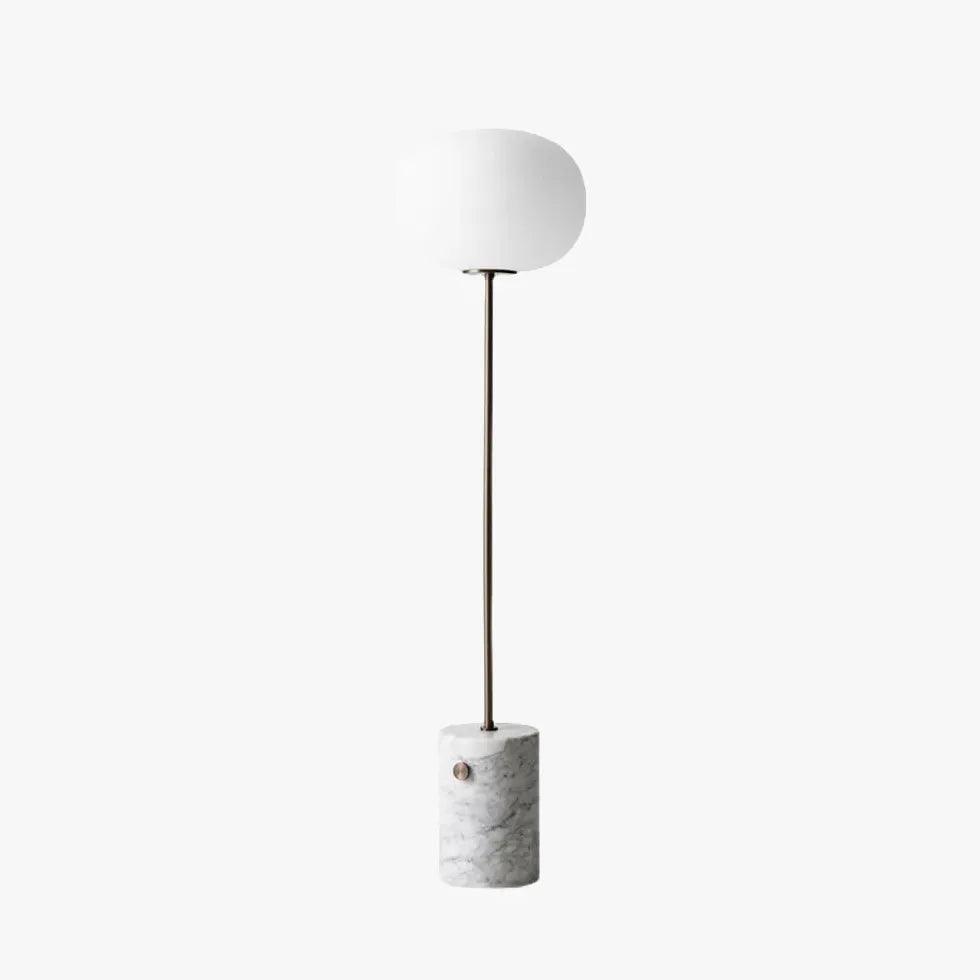 Glas-Stehlampe mit modernem Marmorsockel | livraina