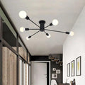 Industriell taklampe i jern til stuen | livraina