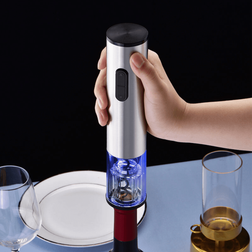 Aurelo Elektrischer 4-in-1-Weinöffner — Korkenzieher, Belüfter & Verschluss