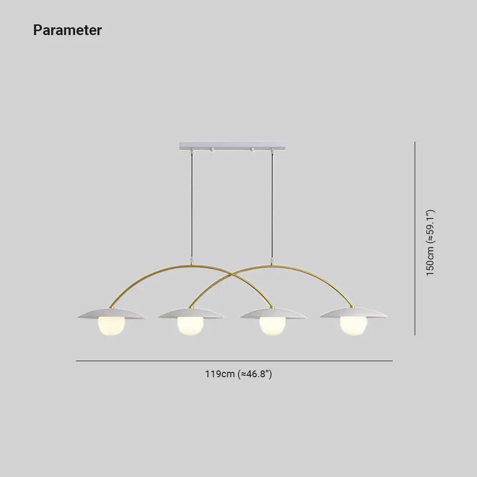 Lámpara colgante creativa de varias luces LED color crema | livraina