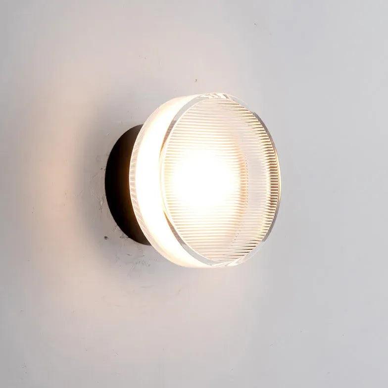 Moderne ronde LED-wandverlichting met watergolfpatroon | livraina