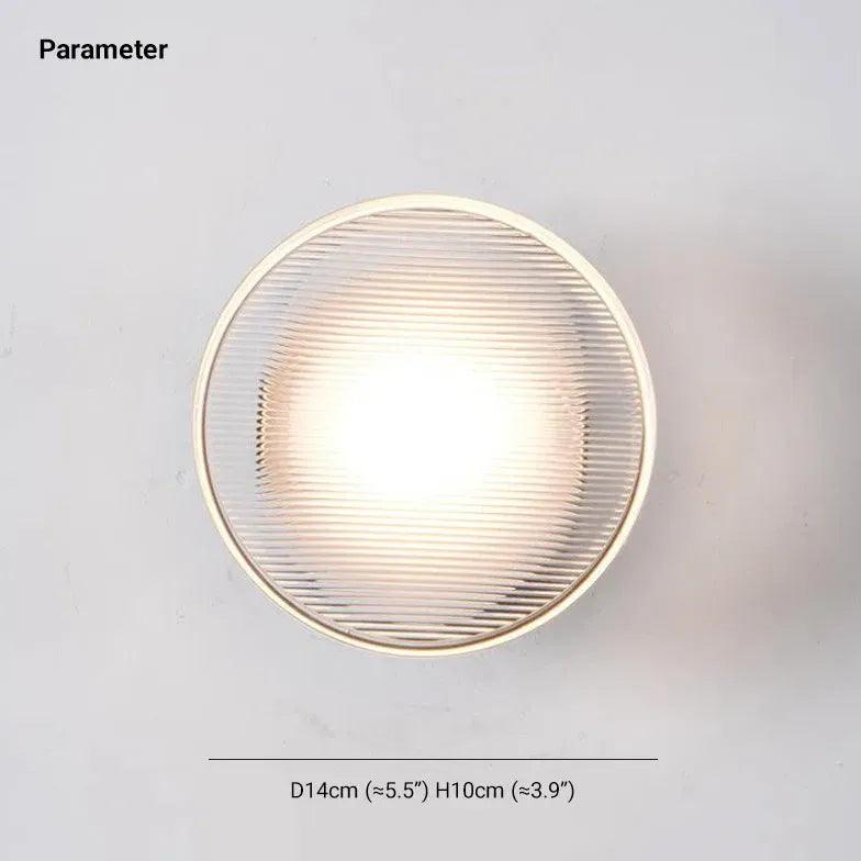 Moderne ronde LED-wandverlichting met watergolfpatroon | livraina