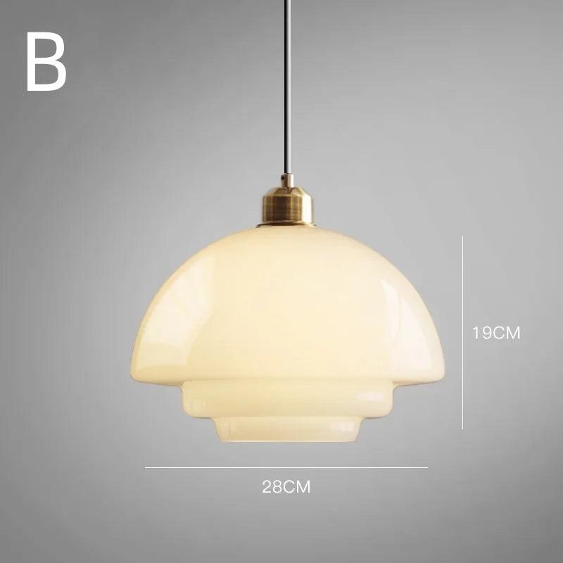 Künstlerische Glas-Pendelleuchte in UFO-Form für das Esszimmer | livraina