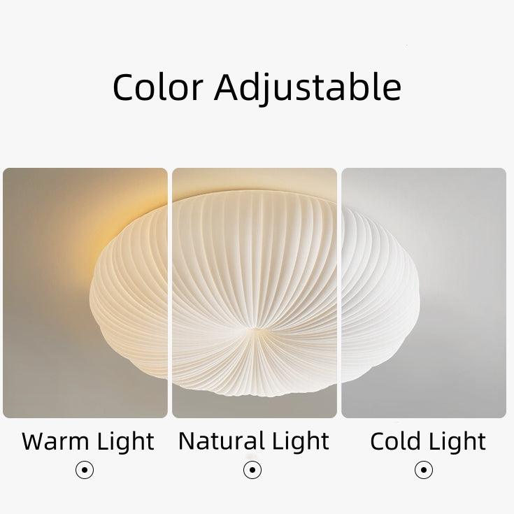 Cream LED Circle Ceiling Light for Bedroom | livraina