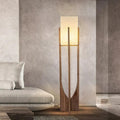 Vintage houten vloerlamp van stof voor de woonkamer | livraina