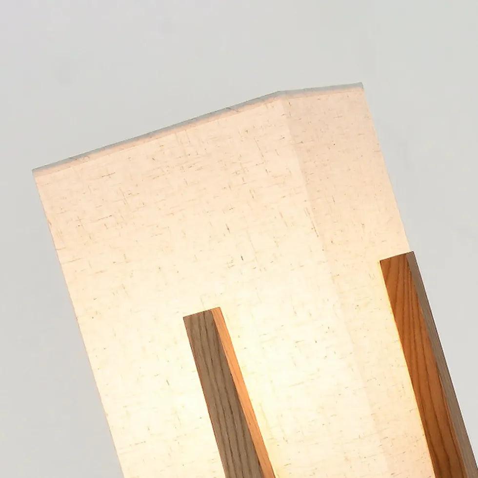 Vintage houten vloerlamp van stof voor de woonkamer | livraina
