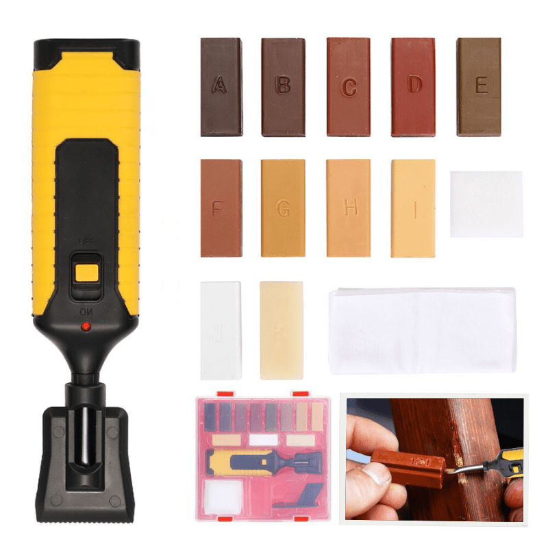 طقم إصلاح الشمع بالقلم الحراري TimberMelt System، 11 لونًا