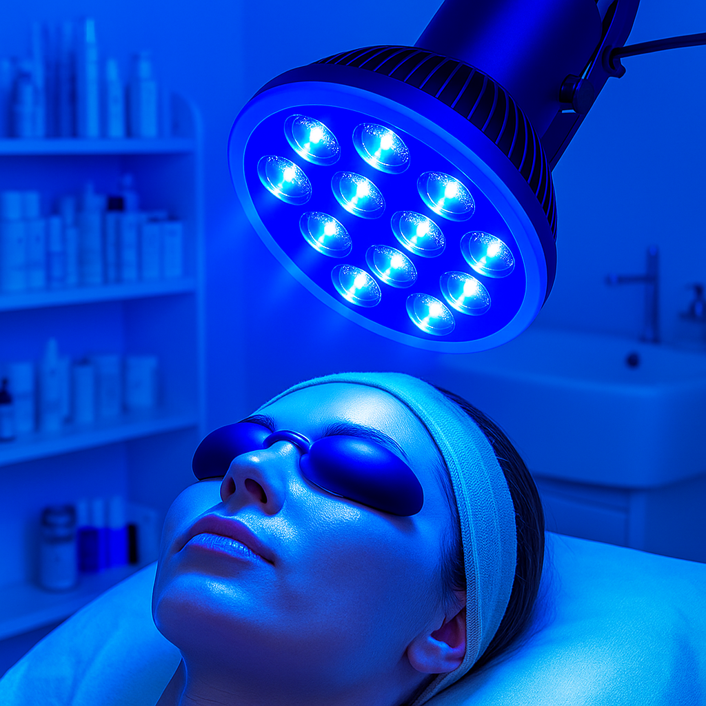 NovaGlow 460nm žárovka pro terapii modrým světlem — LED kosmetická lampa