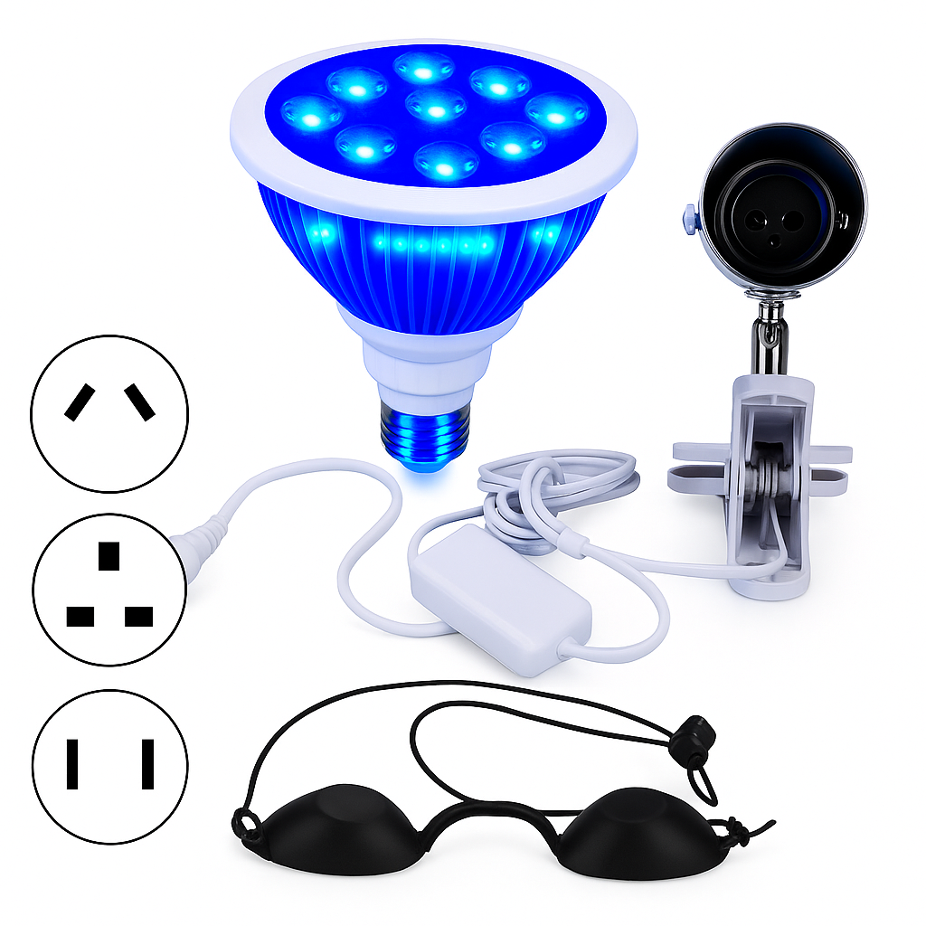 NovaGlow 460nm žárovka pro terapii modrým světlem — LED kosmetická lampa